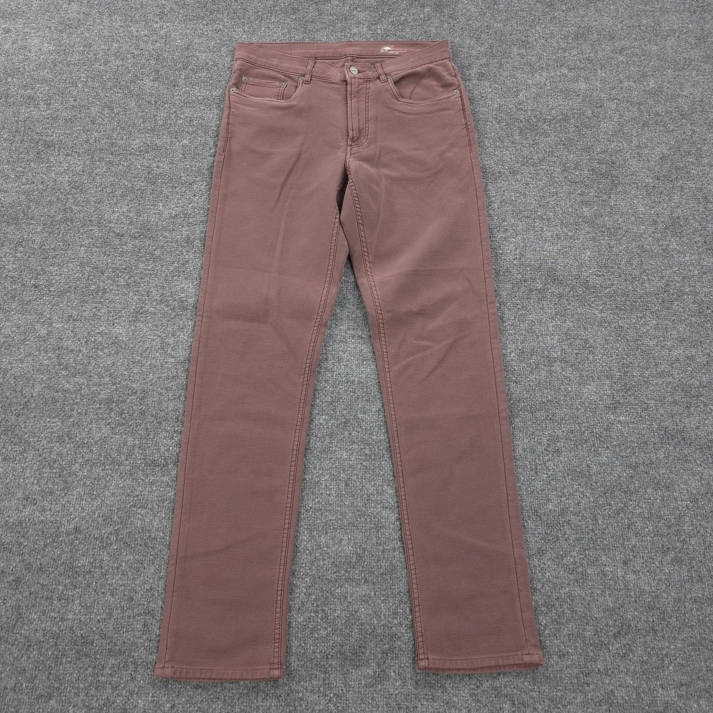 Faherty Pants Mens 31x32 Red Stretch Terry 5 Pocket Casual Preppy Huckberry